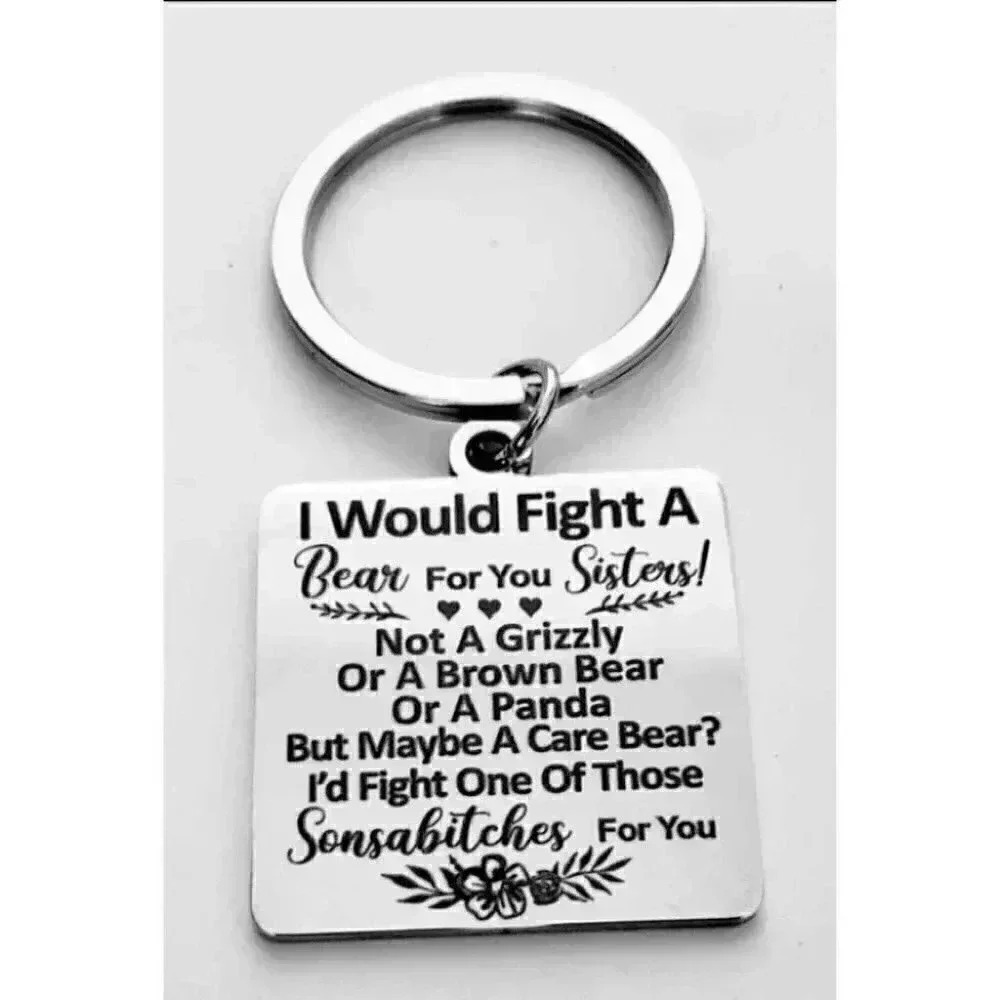 To My Sister Love fuuny laugh Keychain